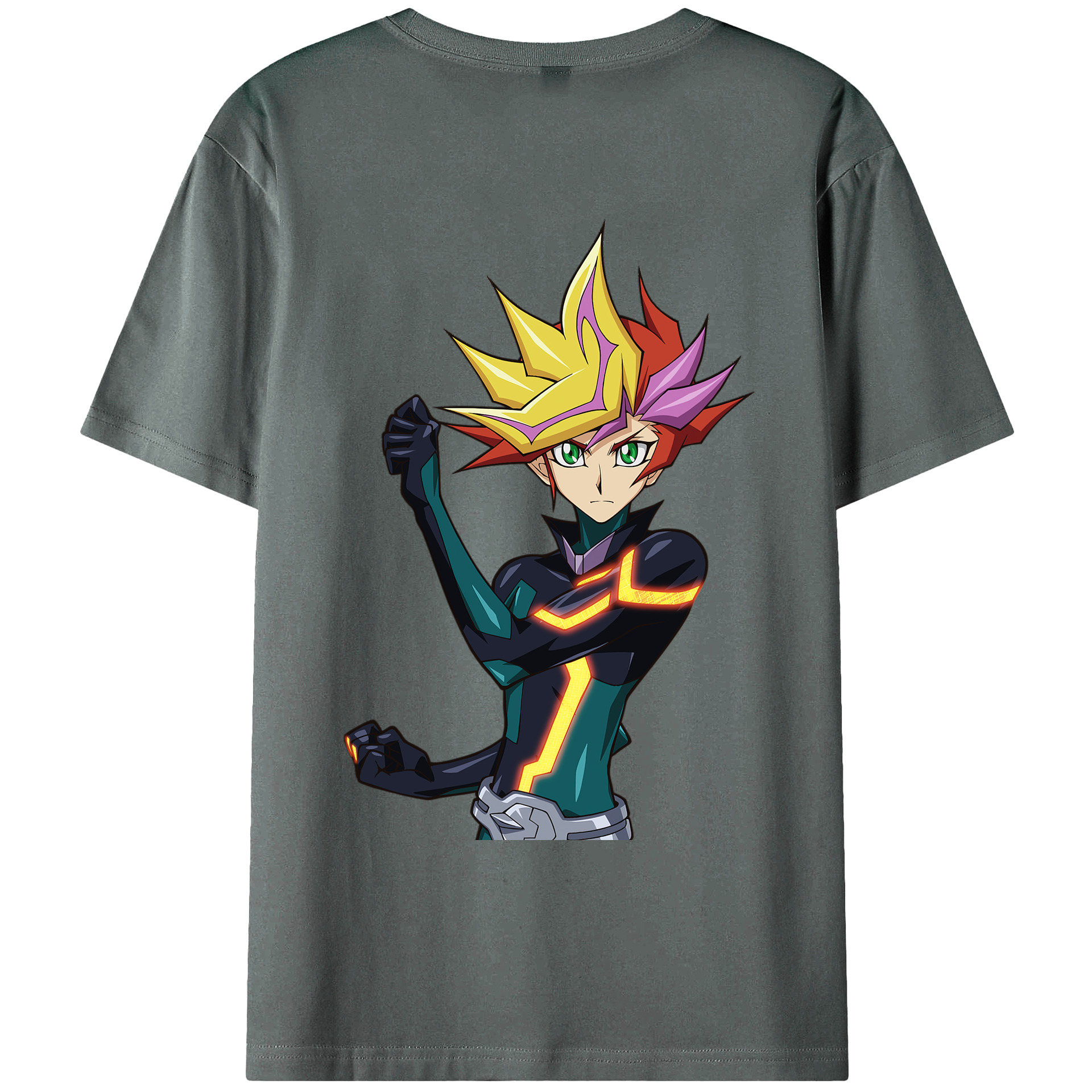 （画像用） 遊☆戯☆王 Yu-Gi-Oh! 綿100％ メンズ半袖Tシャツ（バックプリント） 通気性